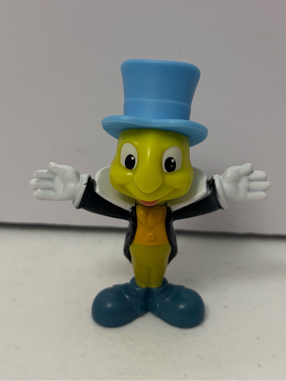 Disney Jiminy Cricket Collectible Figurine Blue Hat Black Jacket Under 3 Inch
